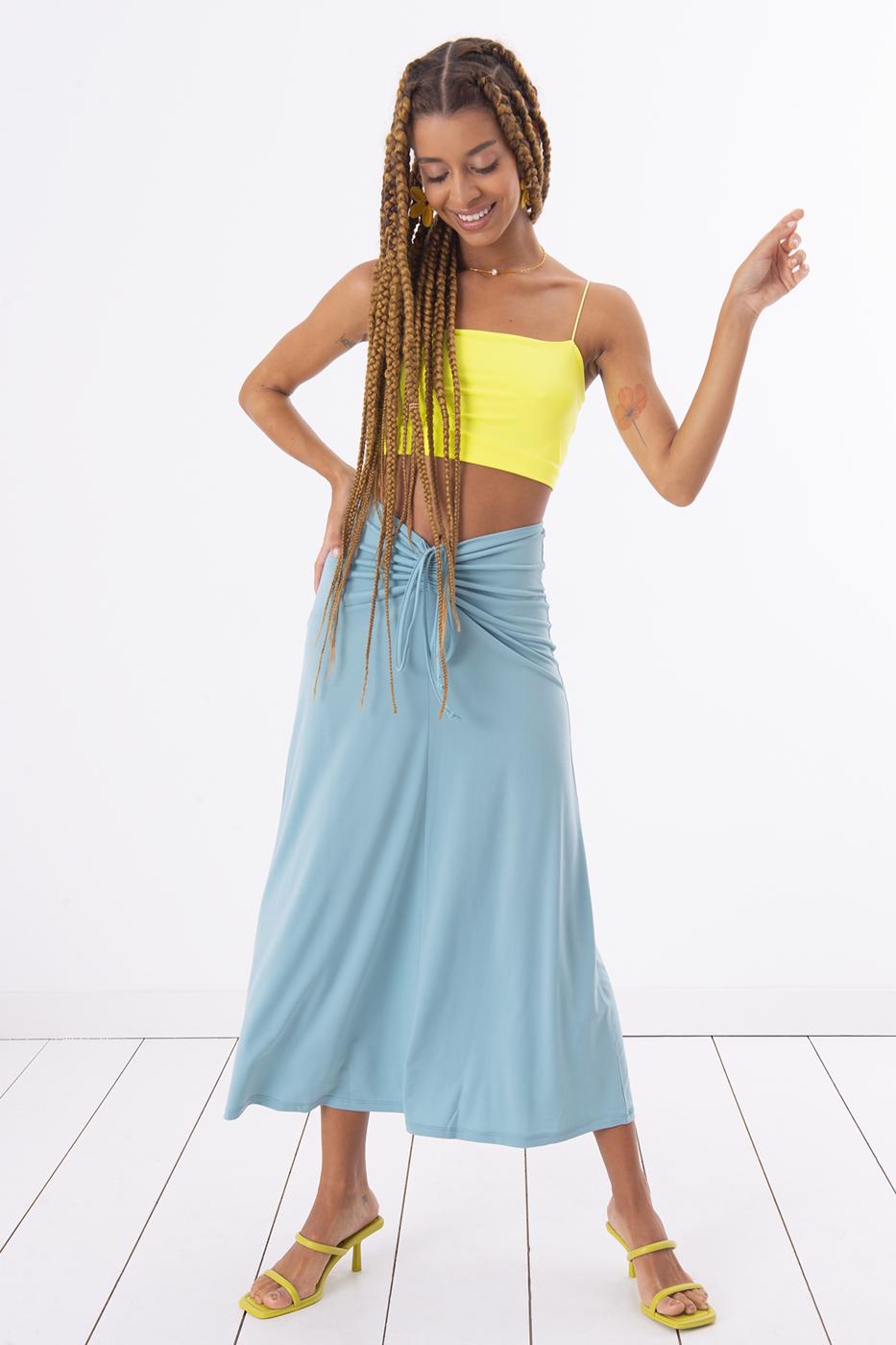BSL Women Shirring Midi Skirt - Ixtlahuaca