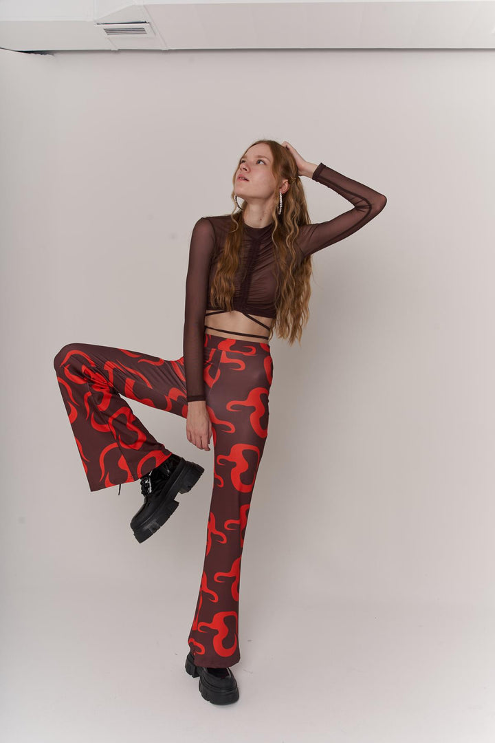 HLLY Women Gable Blouse Brown - Wausau