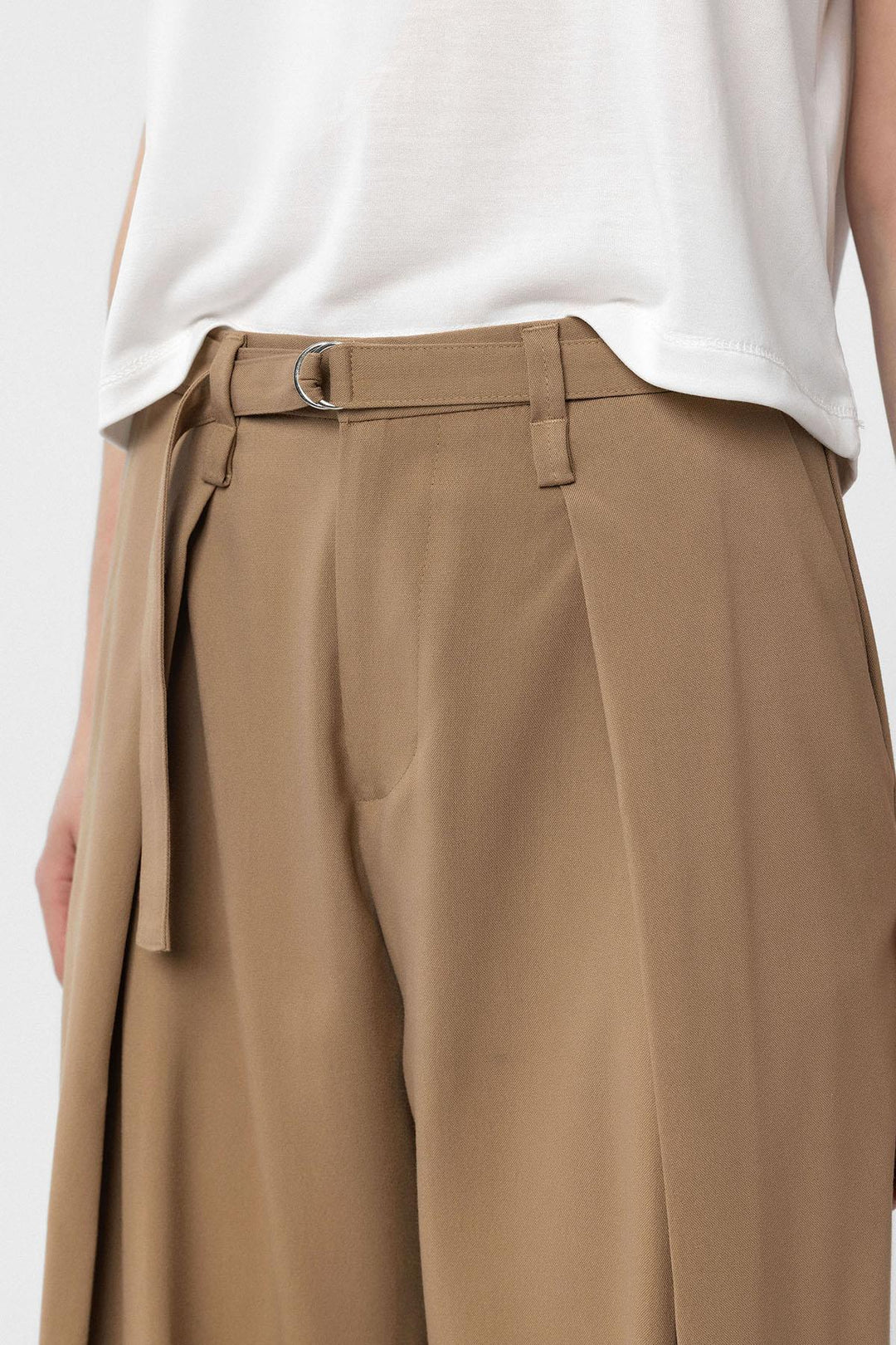 ANT Antioch Camel Belted Flared Women's Pants - San Jacinto