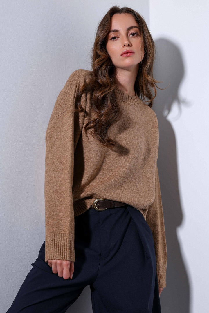 ANT Antioch Camel Wool Blend Women's Sweater - Tamworth