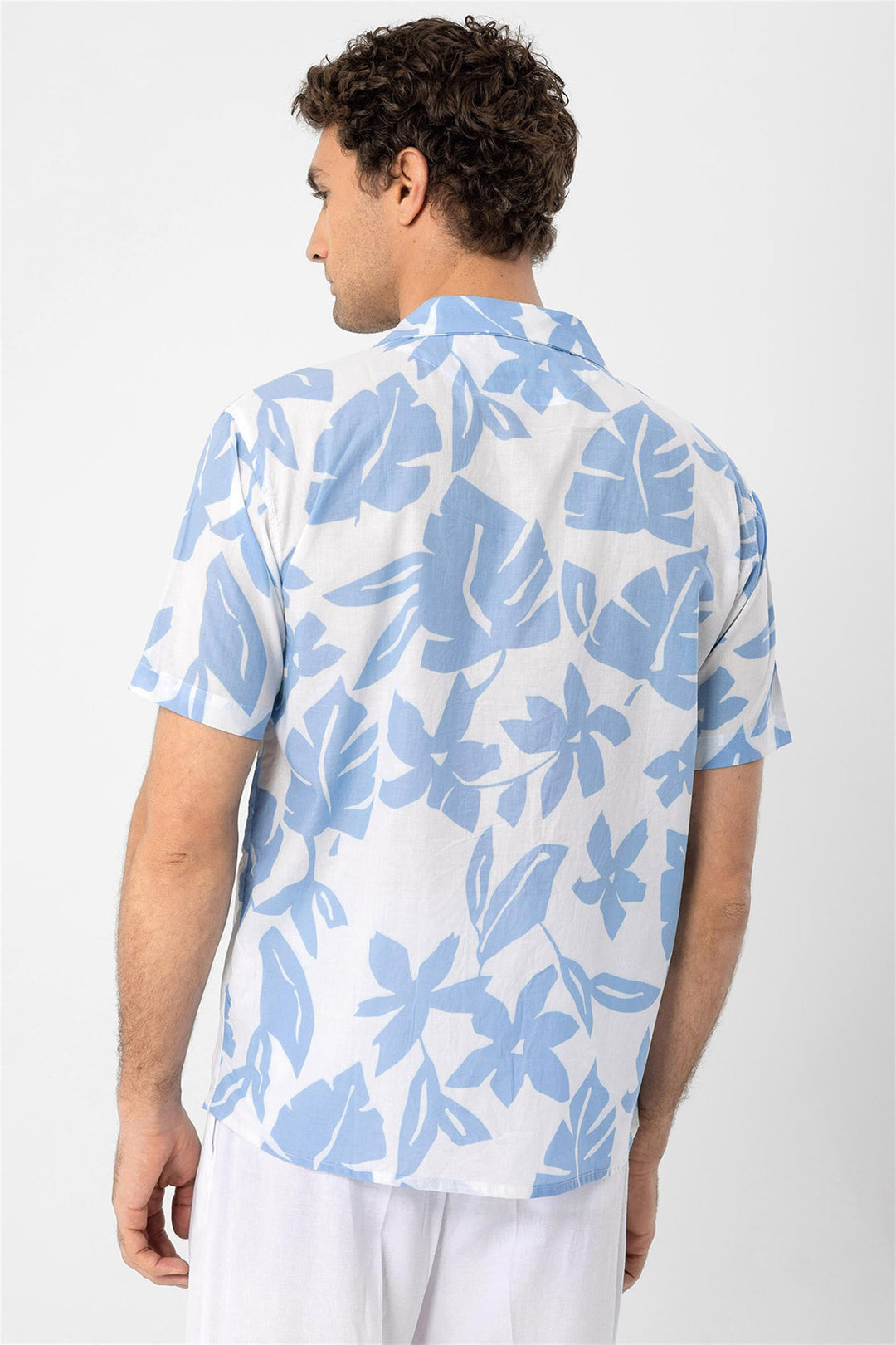ANT Floral Patterned Top Collar Men's Shirt - Krefeld