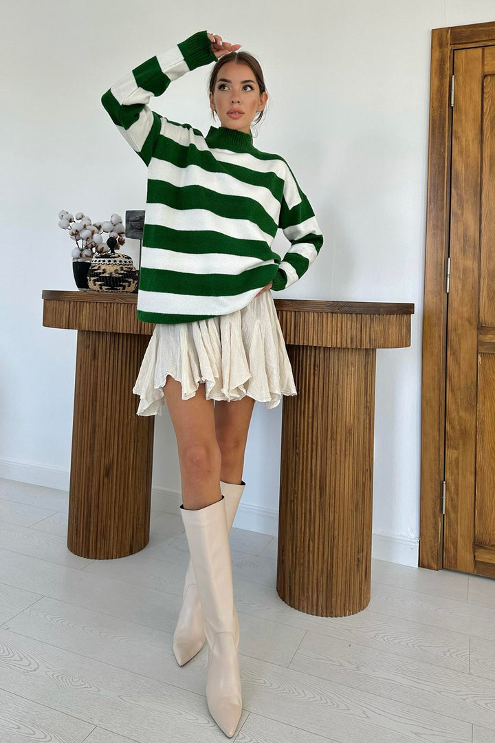 ELS Striped Sweater - Green - Sidcup