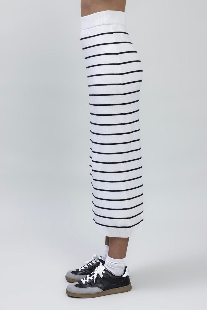BSL Women Striped Midi Pencil Knit Skirt - Houston