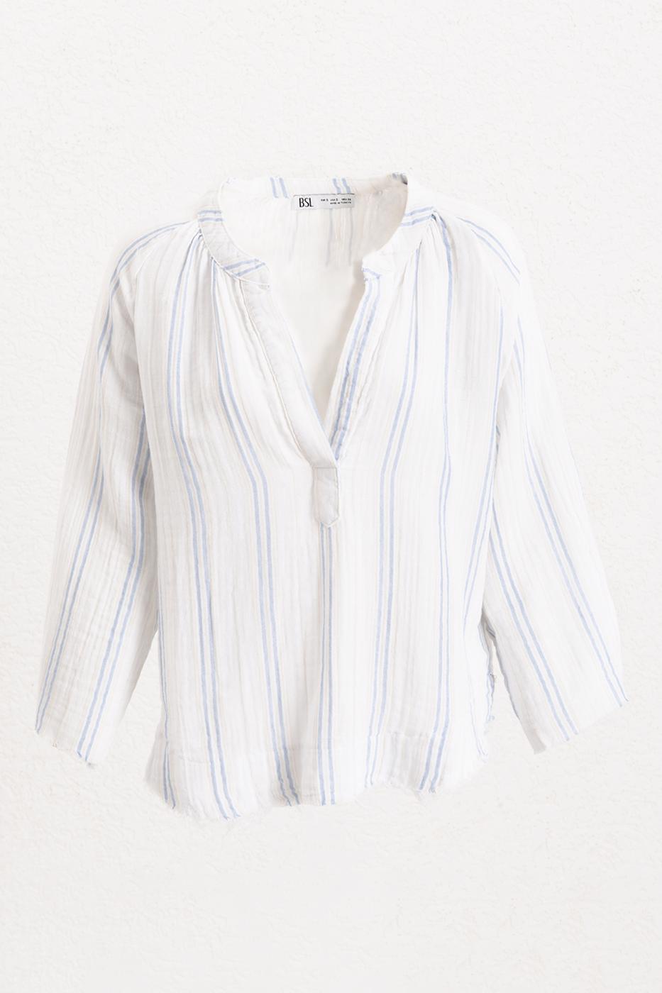 BSL Women Cotton Oversize Blouse - Westminster