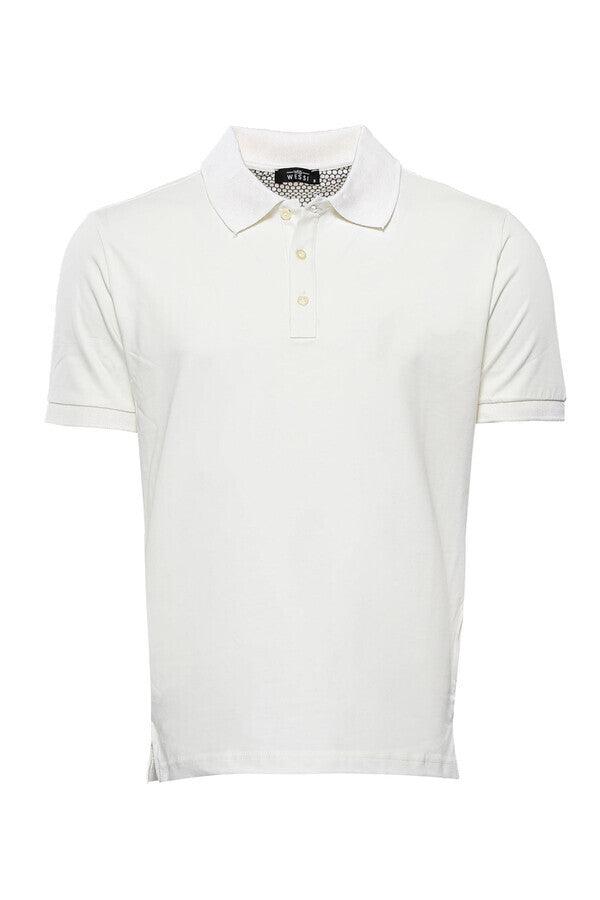 WSS Cream Polo Collar Men's T-shirt  - Bedford