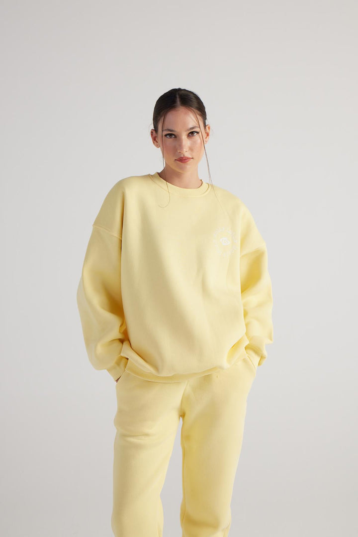 HLLY Women Fine Sweatshirt Yellow - Logan