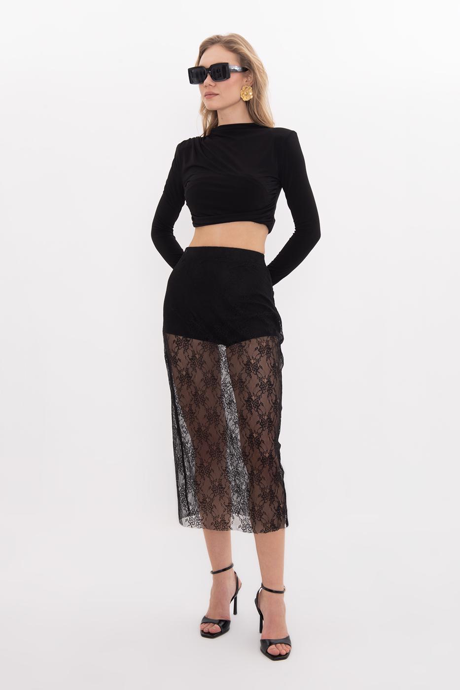 BSL Women Lace Midi Skirt - Batumi
