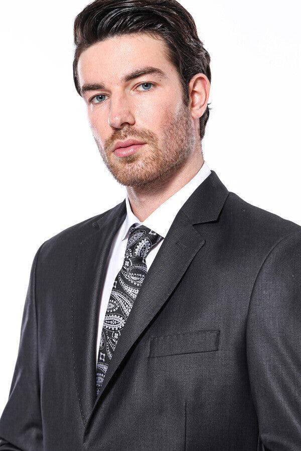 WSS Dark Grey 4 Drop Regular Suit  - Huamantla