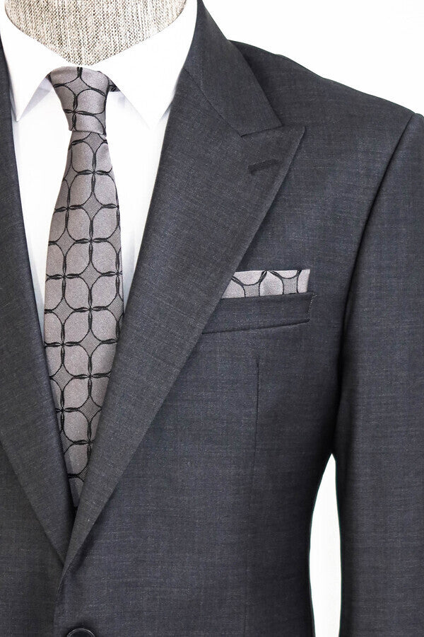 WSS Dark Grey Wool Men's Suit  - Évry