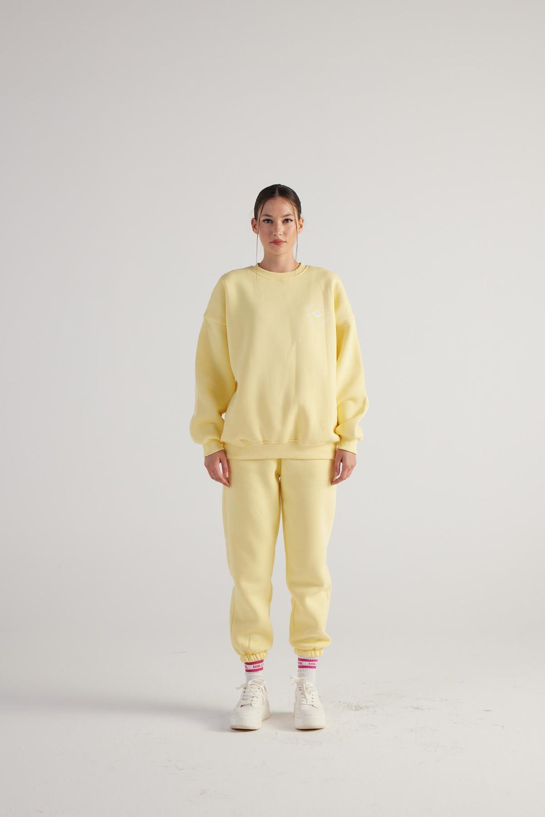 HLLY Women Fine Sweatshirt Yellow - Logan