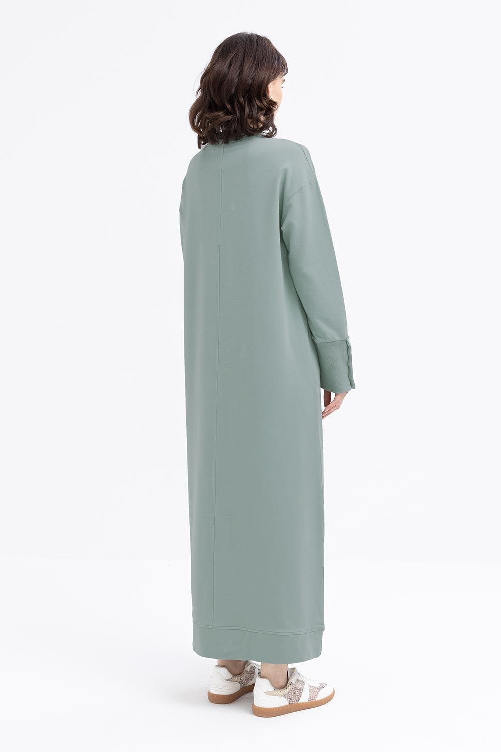 TLD Women Allday Defne Defne-headline Thick Ribbed Button Detailed Lycra Dress - Peachtree City