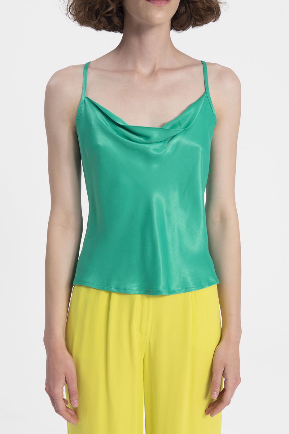 BSL Women Crow Neck Strapped Blouse - Wallasey
