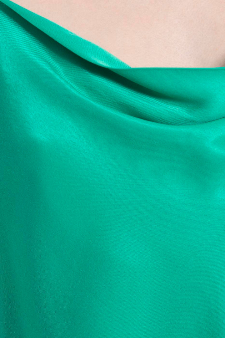 BSL Women Crow Neck Strapped Blouse - Wallasey