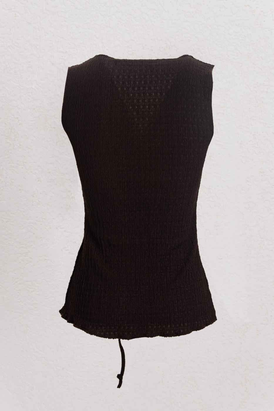 BSL Women Cowl Neck Textured Tie Detailed Blouse - Oyster Bay