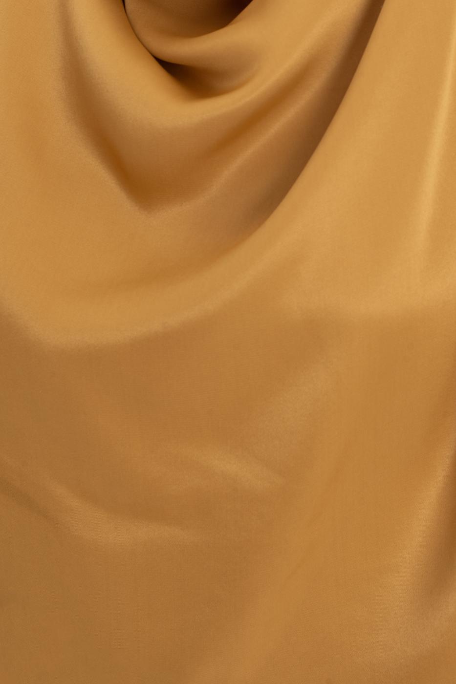 BSL Women Satin Blouse with Plunging Collar - Borken