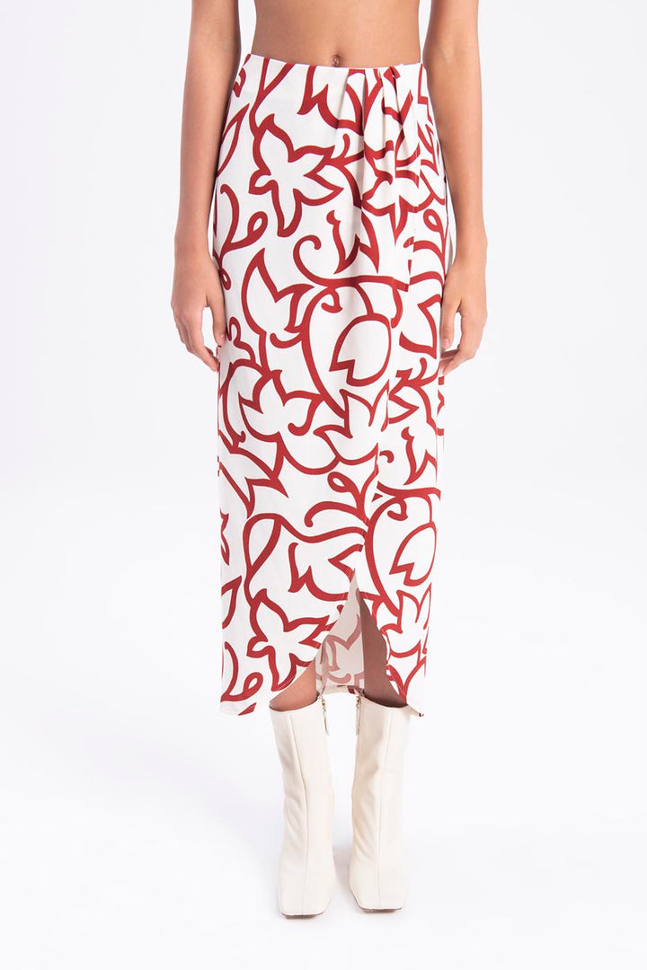 BSL Women Midi skirt with deep slit - Weslaco
