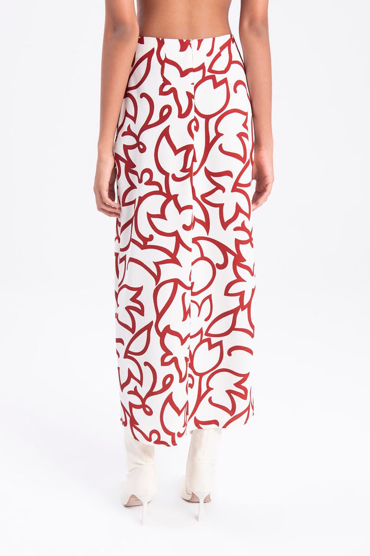 BSL Women Midi skirt with deep slit - Weslaco