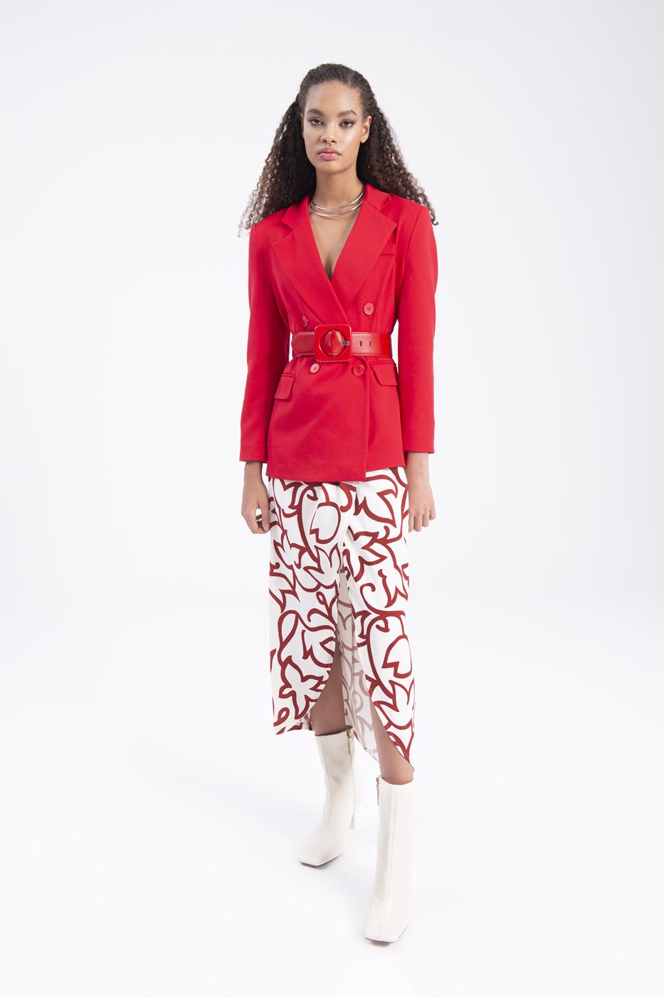 BSL Women Midi skirt with deep slit - Weslaco