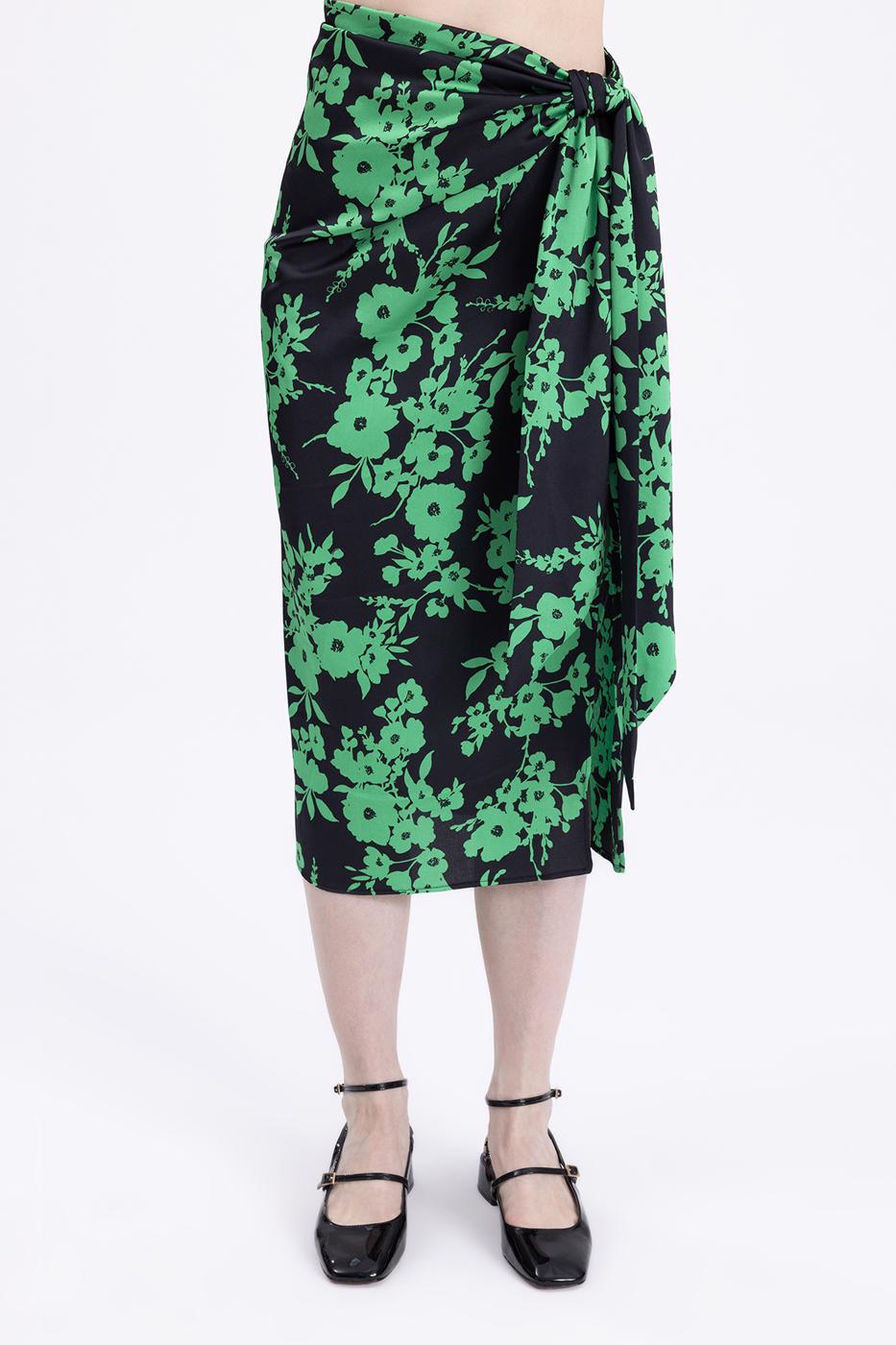 BSL Women Midi skirt with deep slit - Plainfield