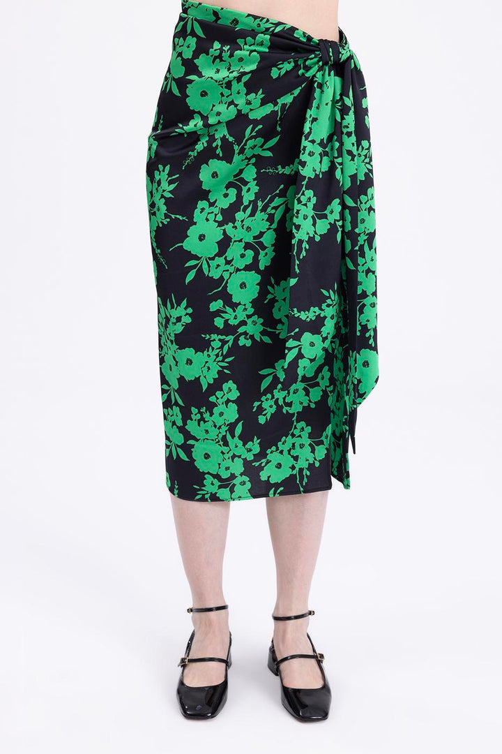 BSL Women Midi skirt with deep slit - Plainfield