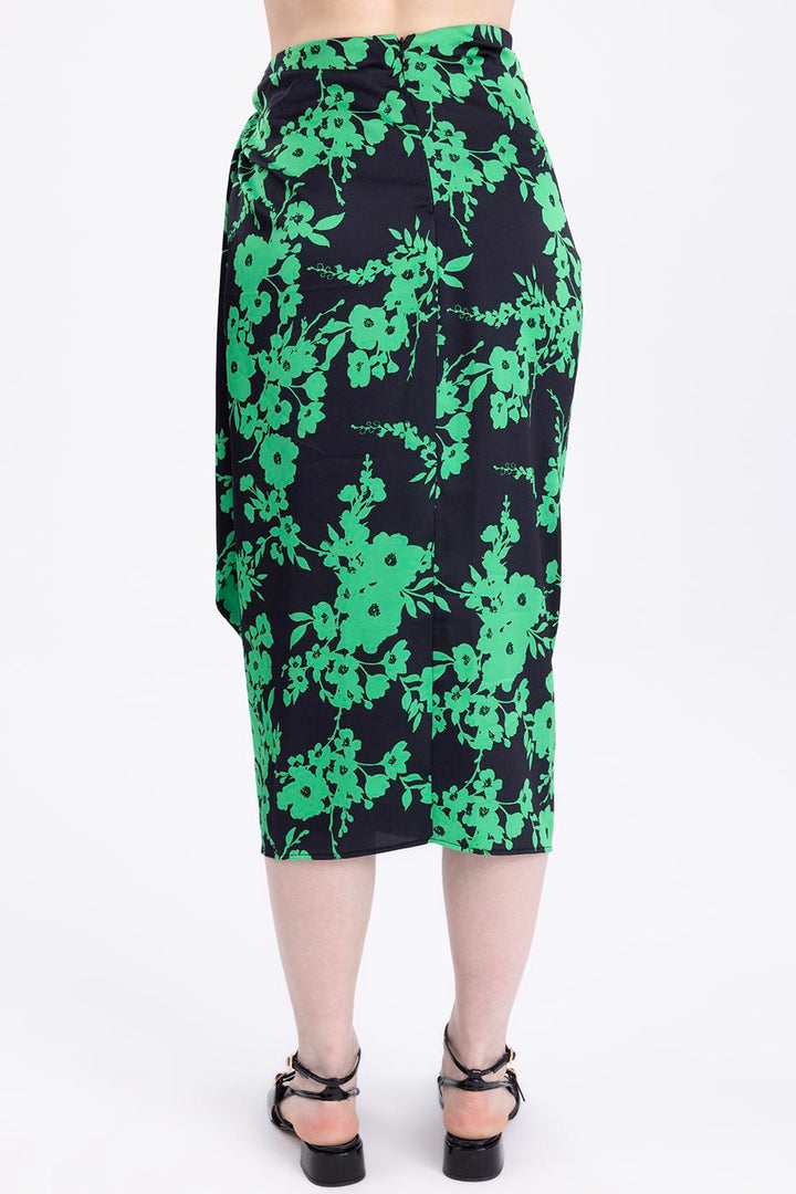 BSL Women Midi skirt with deep slit - Plainfield