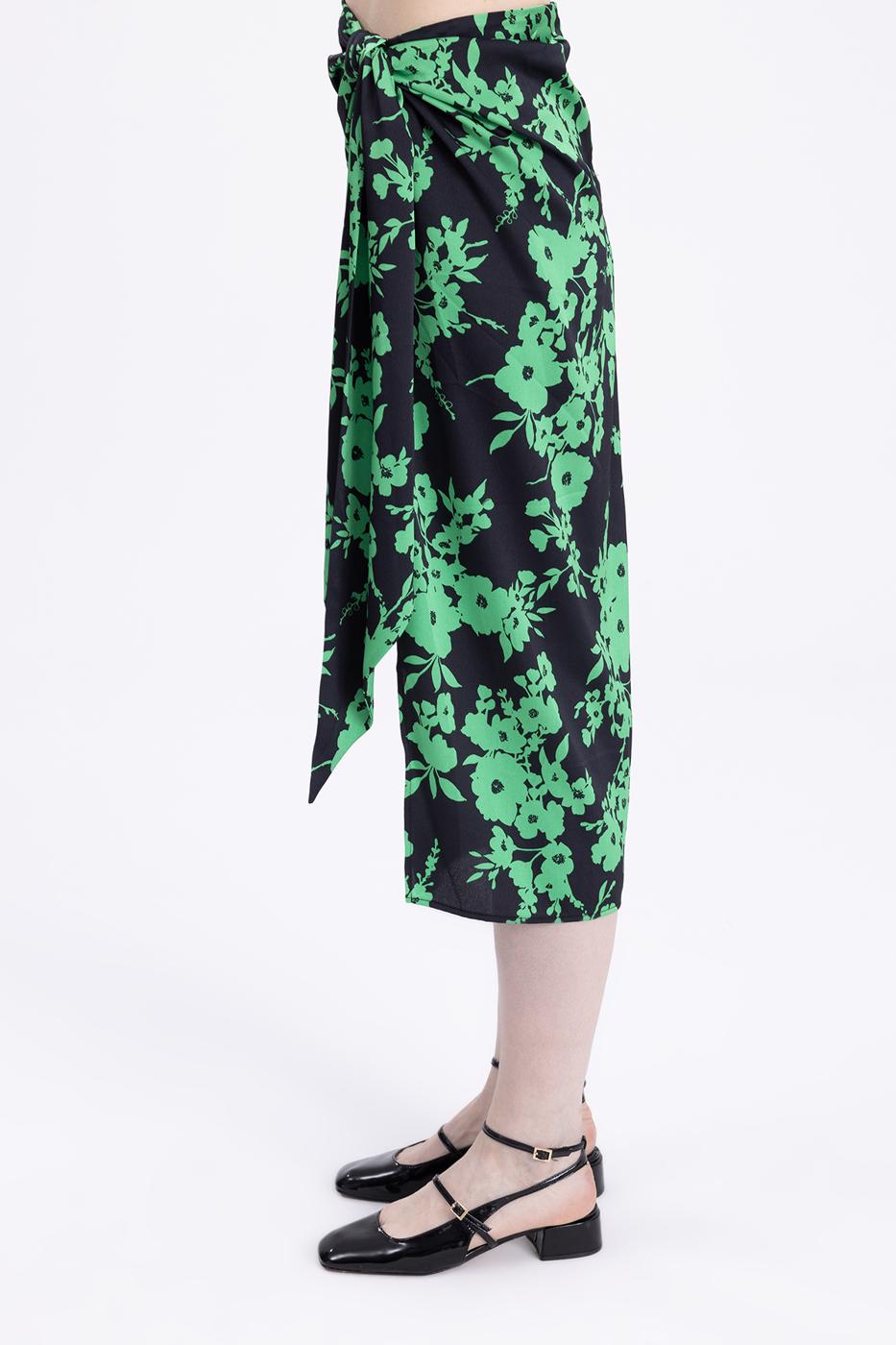 BSL Women Midi skirt with deep slit - Plainfield