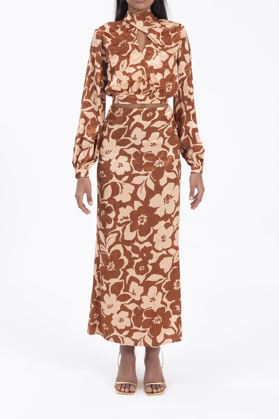 BSL Women Patterned tight midi skirt - Freiburg im Breisgau