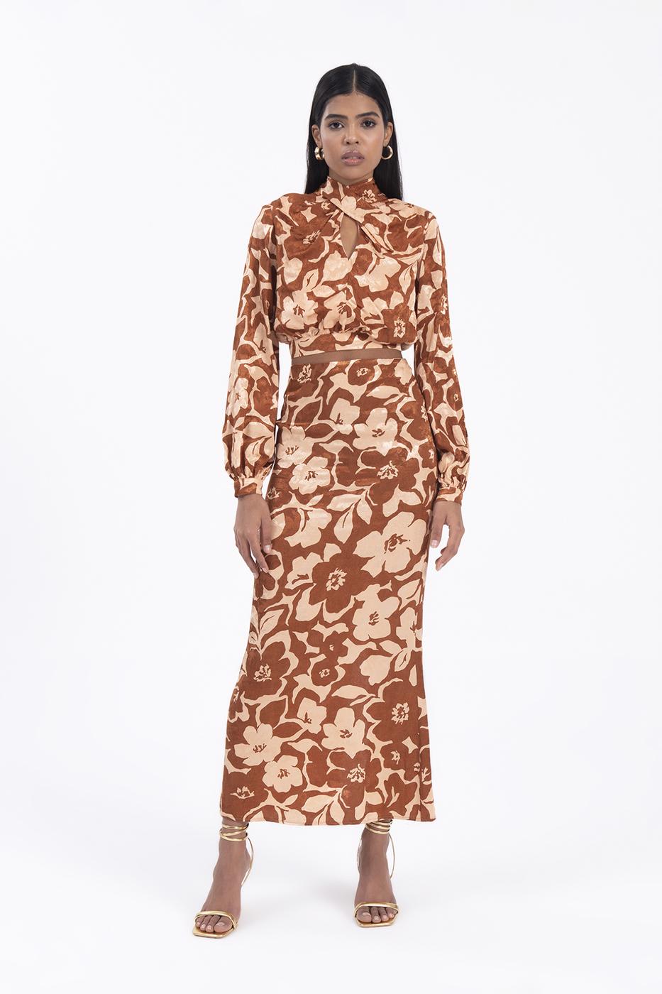 BSL Women Patterned tight midi skirt - Freiburg im Breisgau