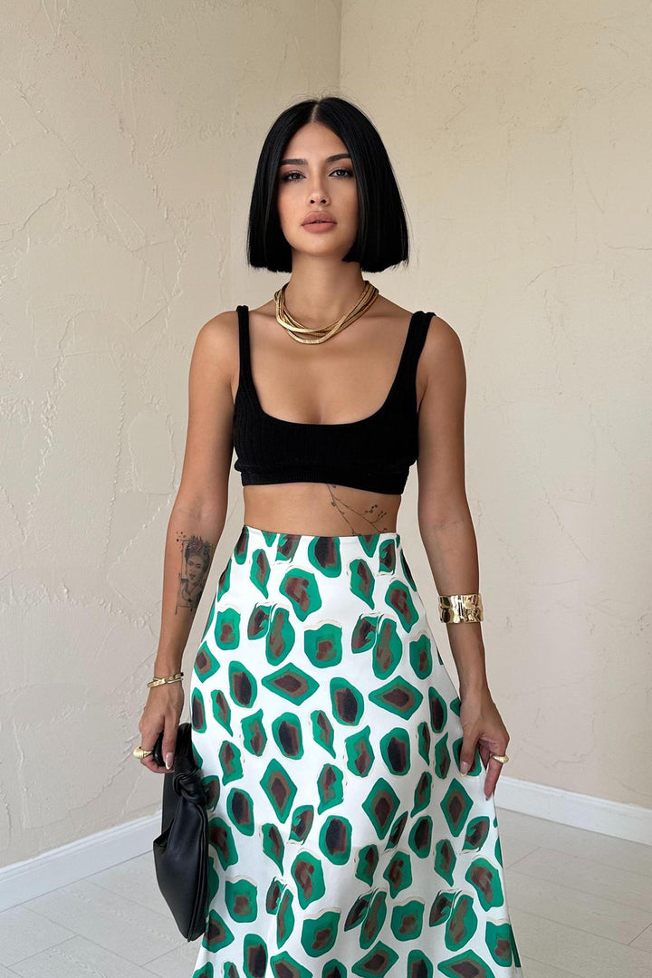 ELS Patterned Skirt - Green - Lawton