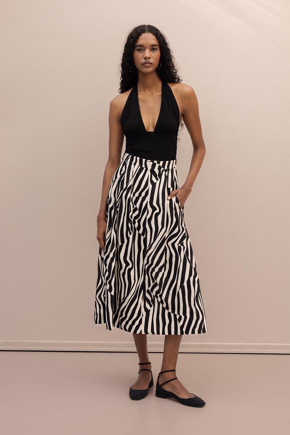 BSL Women Patterned Midi Skirt - Clovis