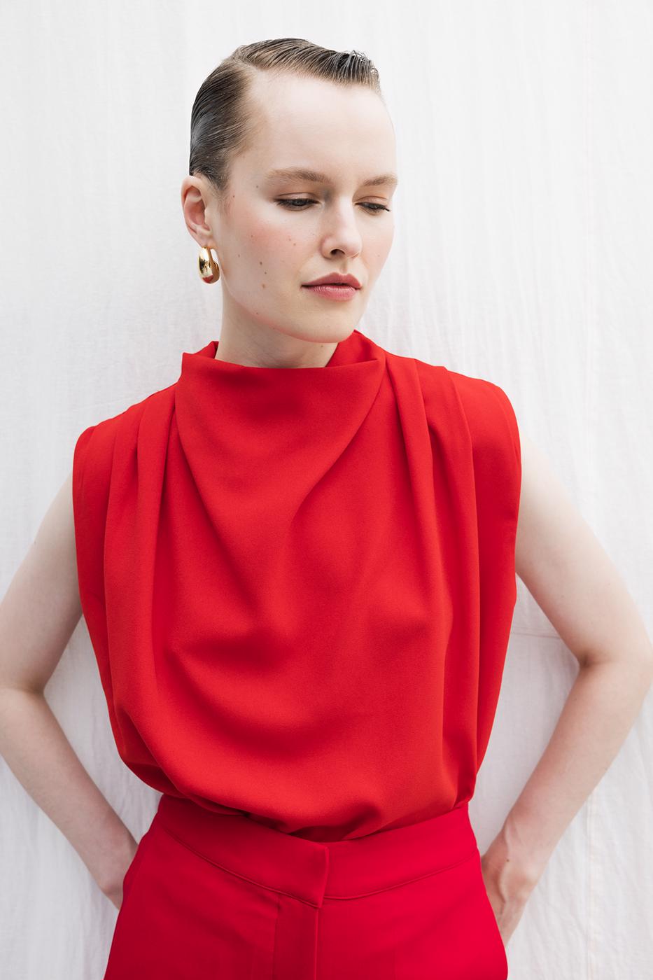 BSL Women High Collar Blouse - Smarhon