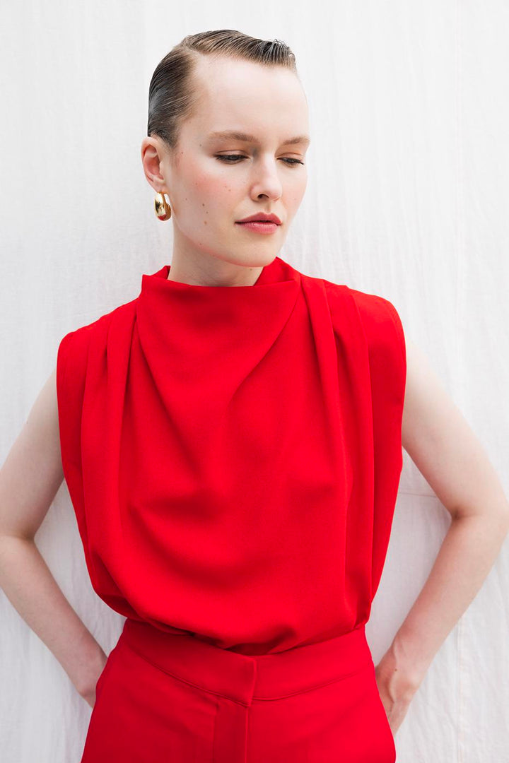 BSL Women High Collar Blouse - Smarhon