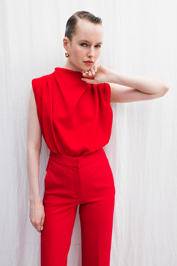 BSL Women High Collar Blouse - Smarhon