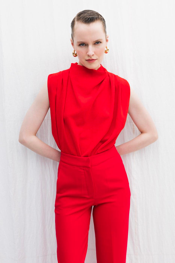 BSL Women High Collar Blouse - Smarhon