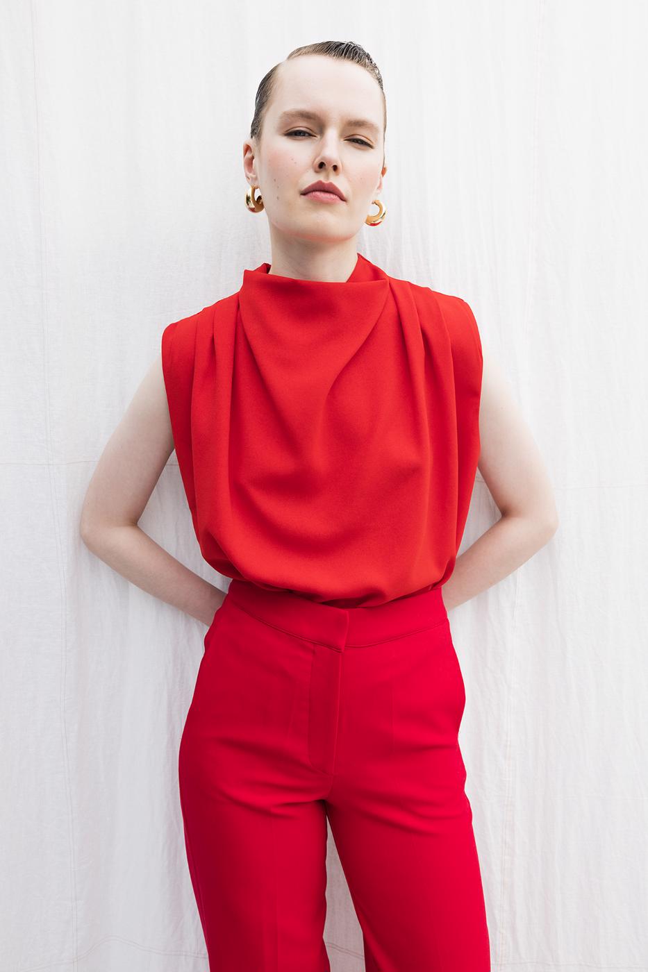 BSL Women High Collar Blouse - Smarhon