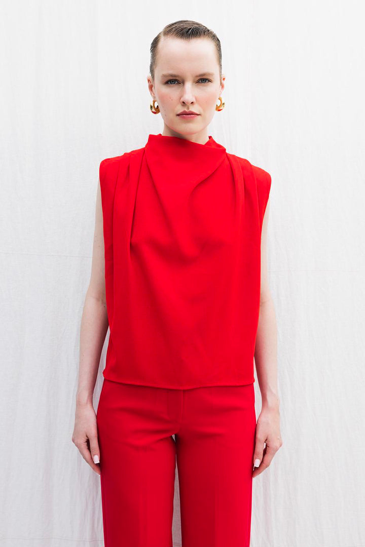 BSL Women High Collar Blouse - Smarhon