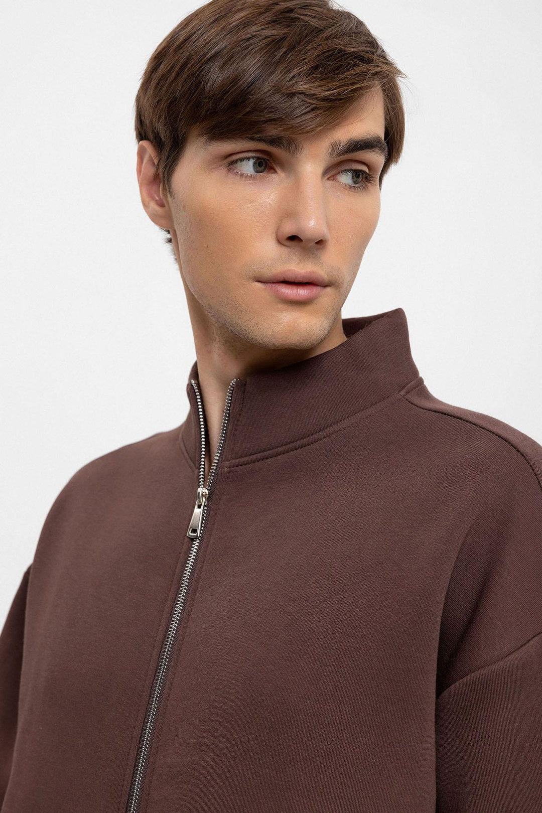 ANT High Collar Double Zipper Closure Men's Sweatshirt - Boynton Beach