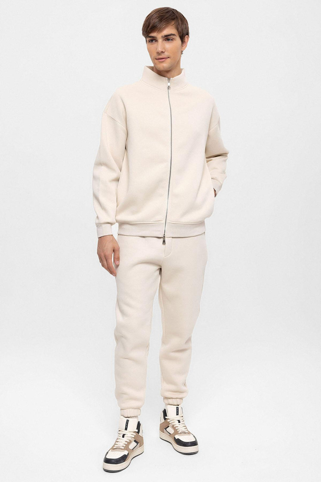 ANT High Collar Double Zipper Closure Men's Sweatshirt - La Rinconada