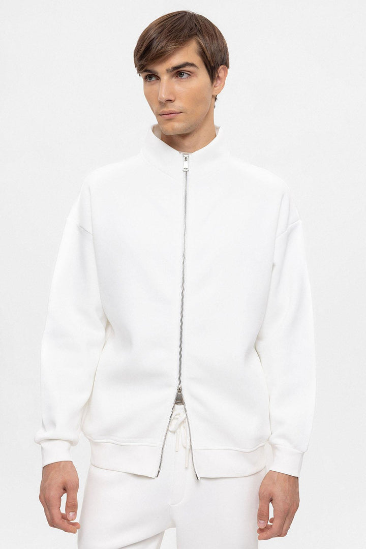 ANT High Collar Double Zipper Closure Men's Sweatshirt - Potomac