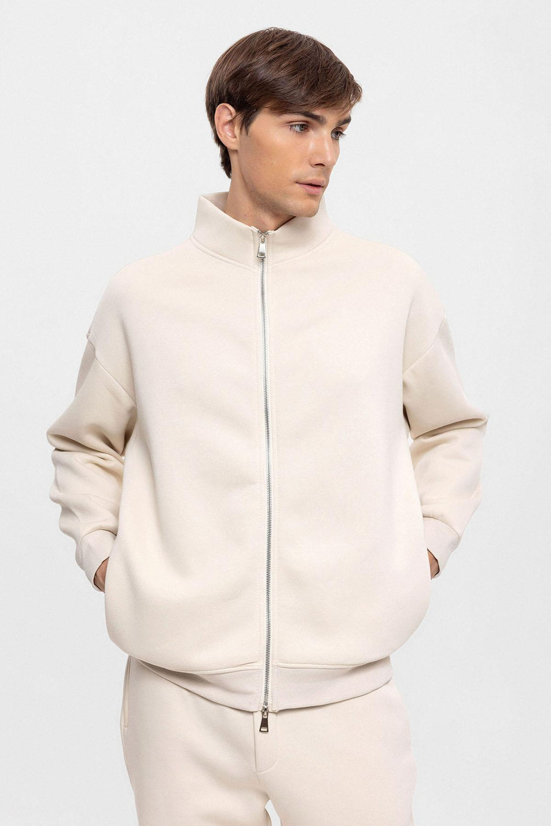 ANT High Collar Double Zipper Closure Men's Sweatshirt - La Rinconada