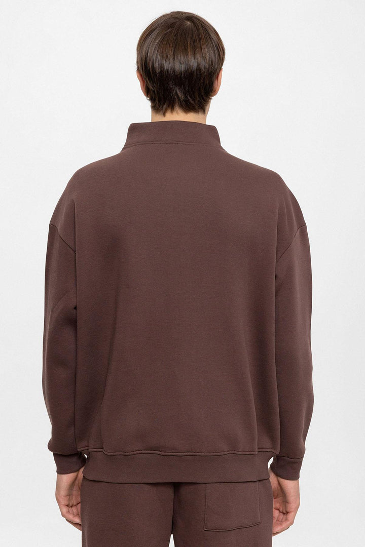 ANT High Collar Double Zipper Closure Men's Sweatshirt - Boynton Beach