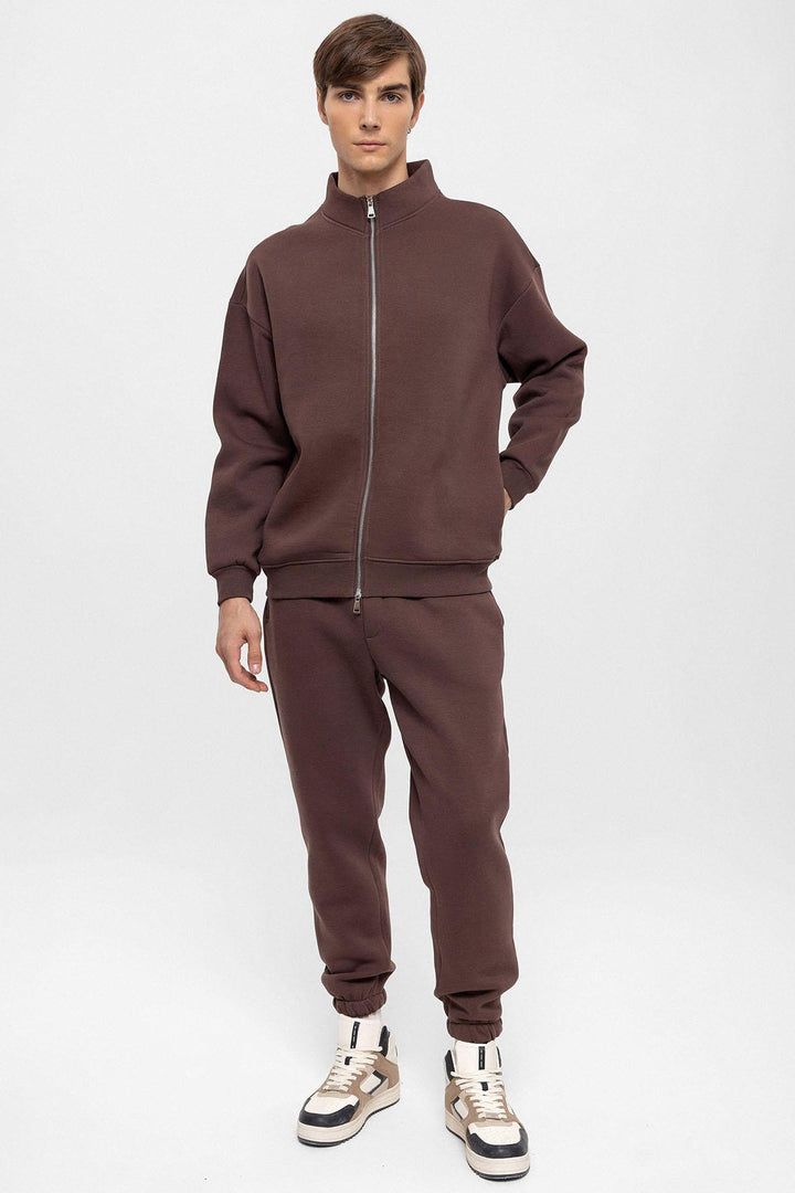 ANT High Collar Double Zipper Closure Men's Sweatshirt - Boynton Beach