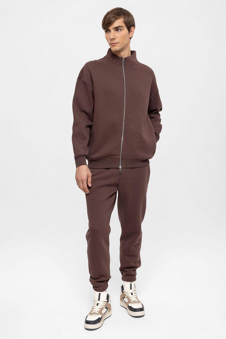 ANT High Collar Double Zipper Closure Men's Sweatshirt - Boynton Beach