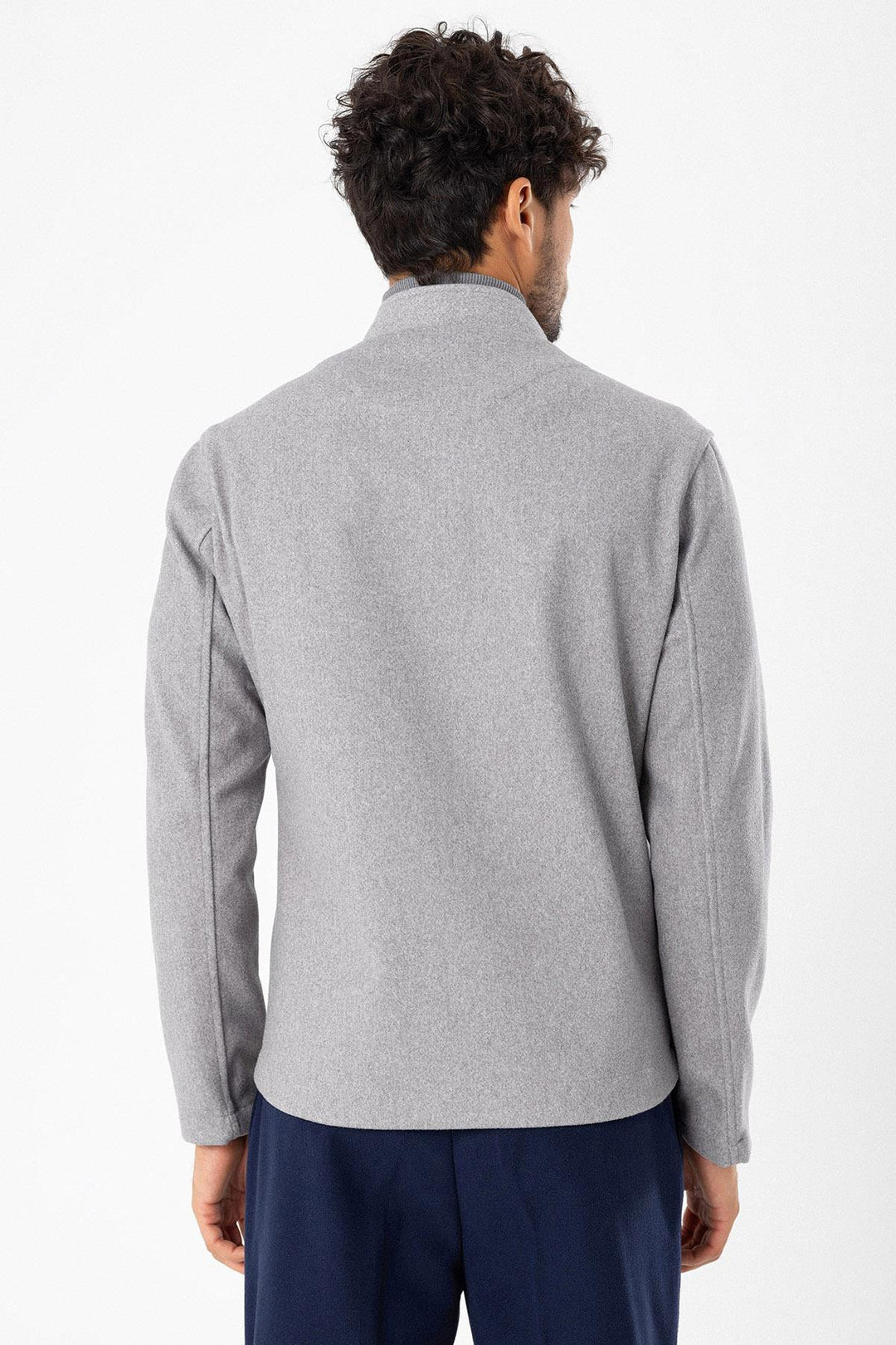 ANT High Collar Men's Cashmere Coat - Purísima de Bustos