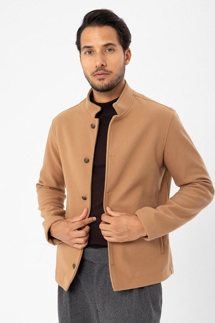 ANT High Collar Men's Cashmere Coat - Avondale