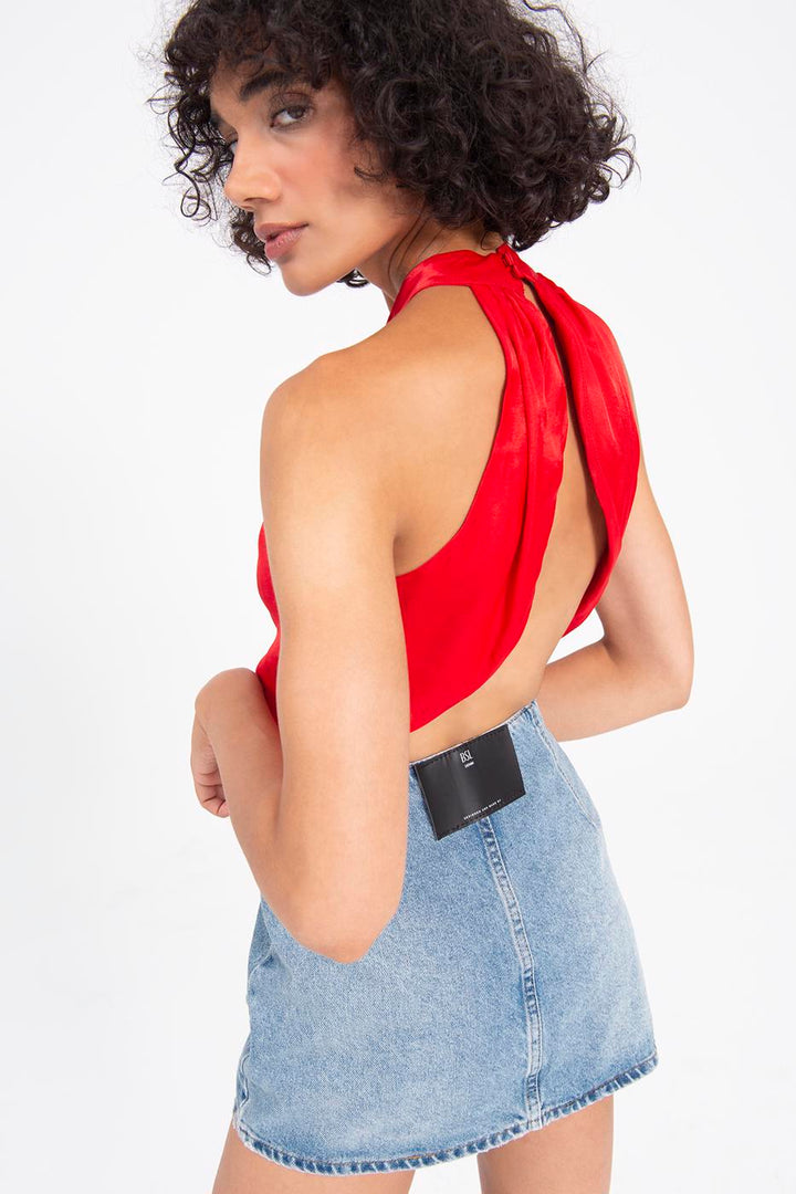 BSL Women High Neck Double Breast Sleeveless Blouse - Póvoa de Varzim