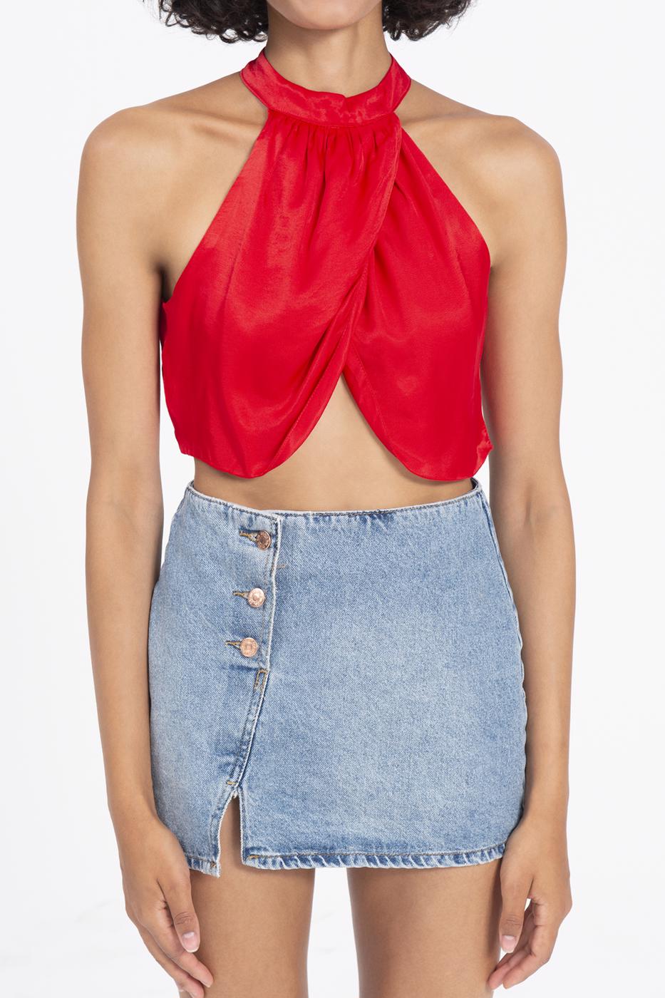 BSL Women High Neck Double Breast Sleeveless Blouse - Póvoa de Varzim