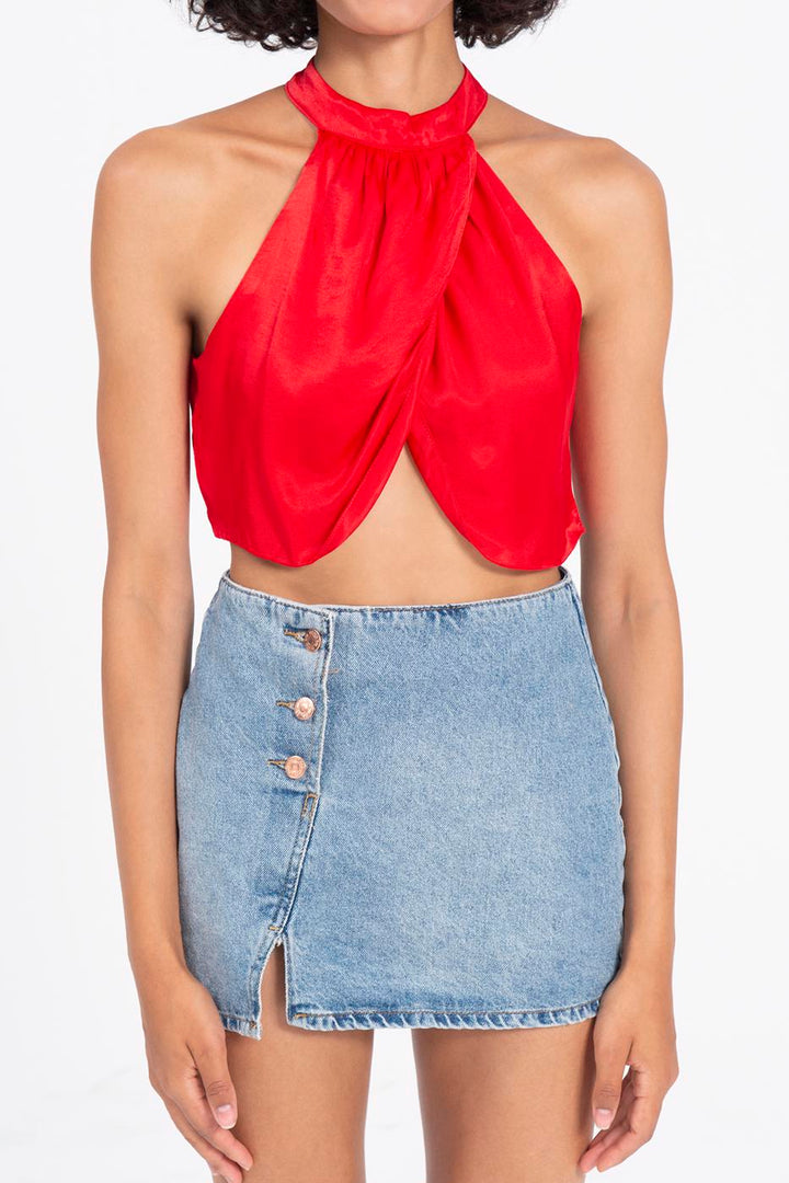 BSL Women High Neck Double Breast Sleeveless Blouse - Póvoa de Varzim