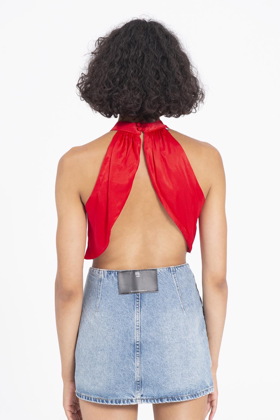 BSL Women High Neck Double Breast Sleeveless Blouse - Póvoa de Varzim