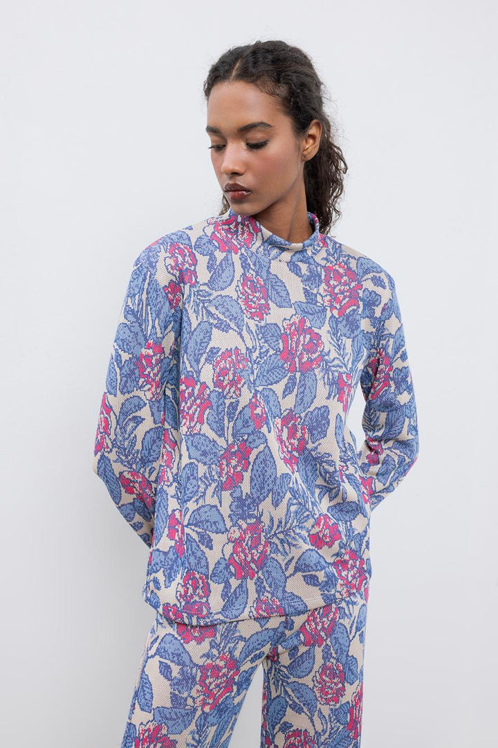 BSL Women High Collar Oversize Blouse - Oradea